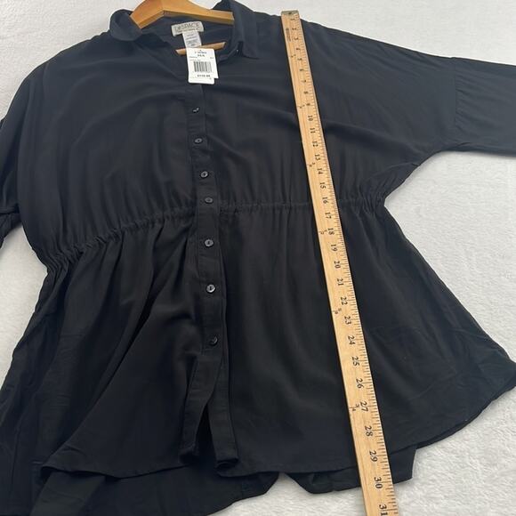 NWT L*Space Pacifica Tunic Women's S Black‎ Button Down - Picture 6 of 13
